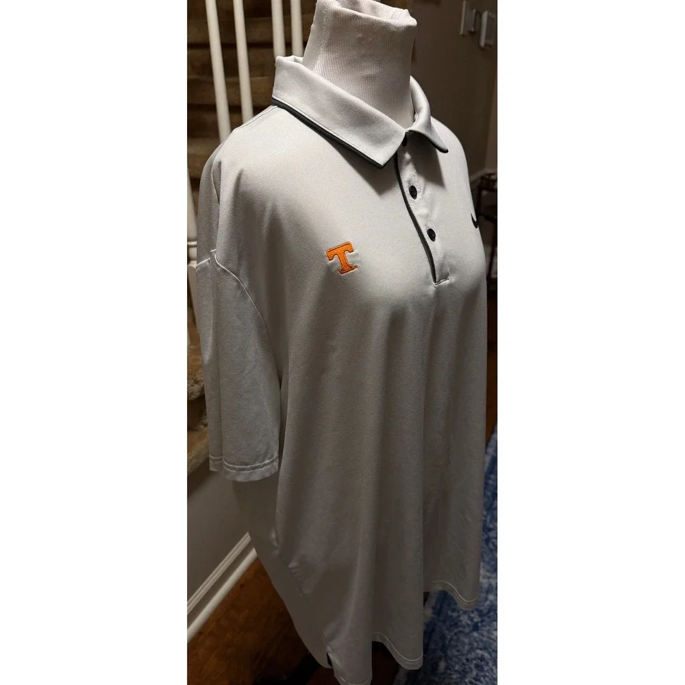 Nike Tennessee Volunteers Dri-FIT Polo Mens XL Light Grey SEC Volunteers Golf
